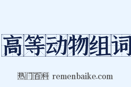 高等动物组词是什么意思的图片